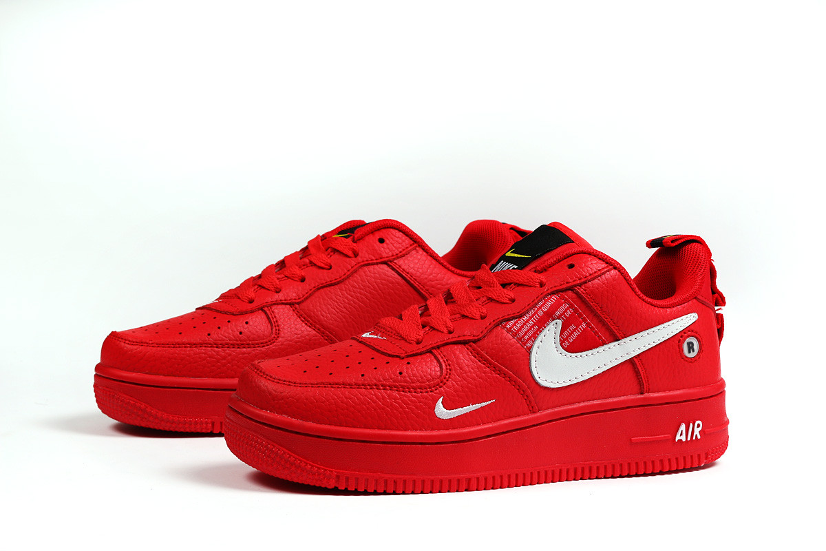 Женские кроссовки Nike Air, кожа красные 41 (26,5 см), размеры:36,37,38,39,40,41