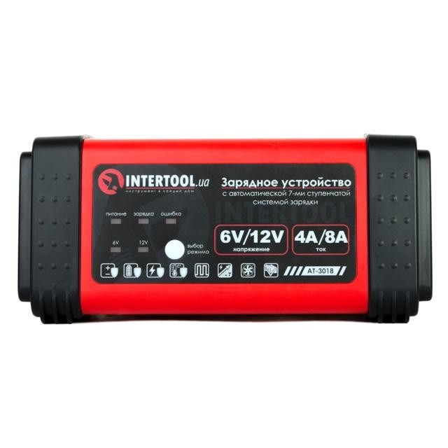 

Интеллектуальное зарядное устройство INTERTOOL AT-3018 6/12В, 4/8A, 230В, LED-индикация