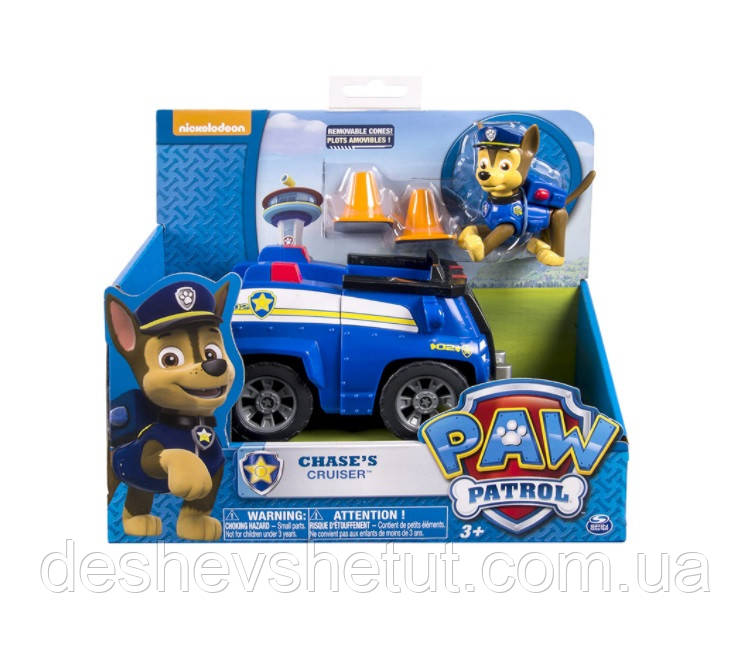 

Paw Patrol Chase´s Cruiser Vehicle Щенячий Патруль Гонщик Чейз Машина с конусами Машина з конусами, Синий