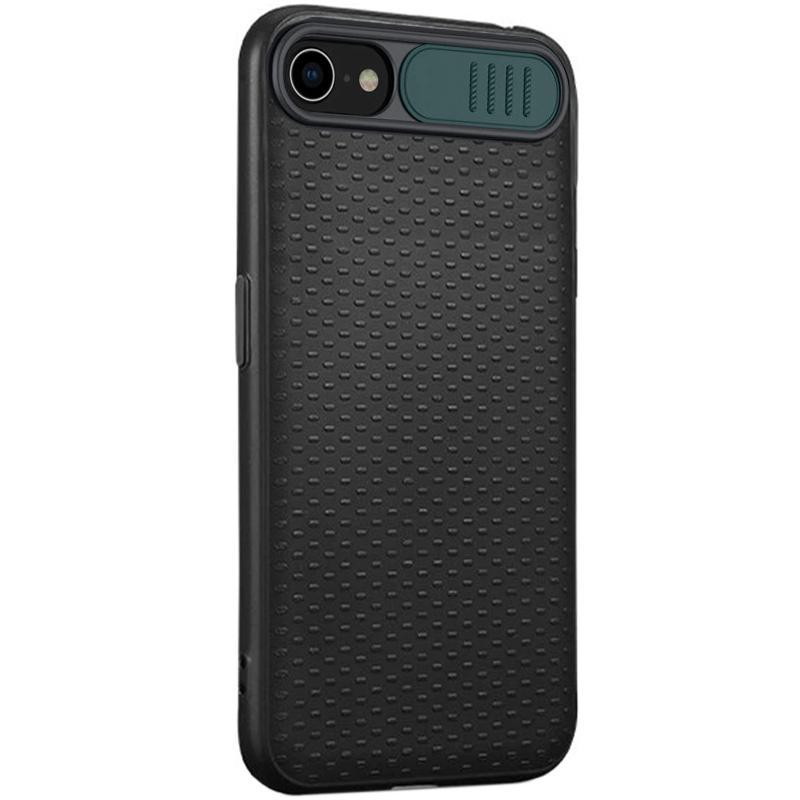 

Чехол Camshield Black TPU со шторкой защищающей камеру для Apple iPhone 7 / 8 (4.7) / SE (2020) Черный / Красный