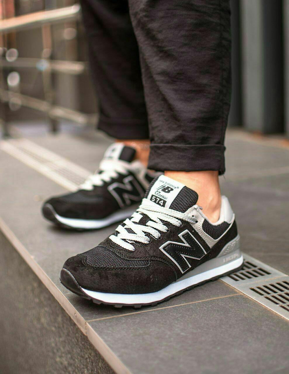 

Женские кроссовки New Balance 574 Black / Нью Беланс 574 Черные 41, Черный