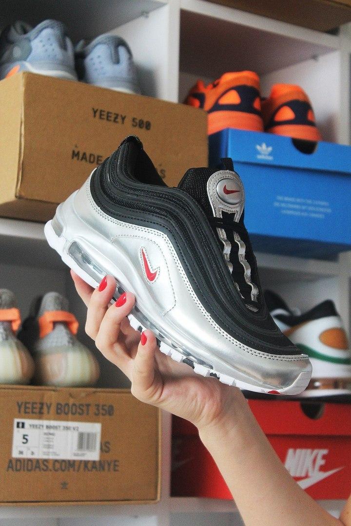 

Женские кроссовки Nike Air Max 97 Black Silver / Найк Аир Макс 97 Черные Серебряные 37, Черный