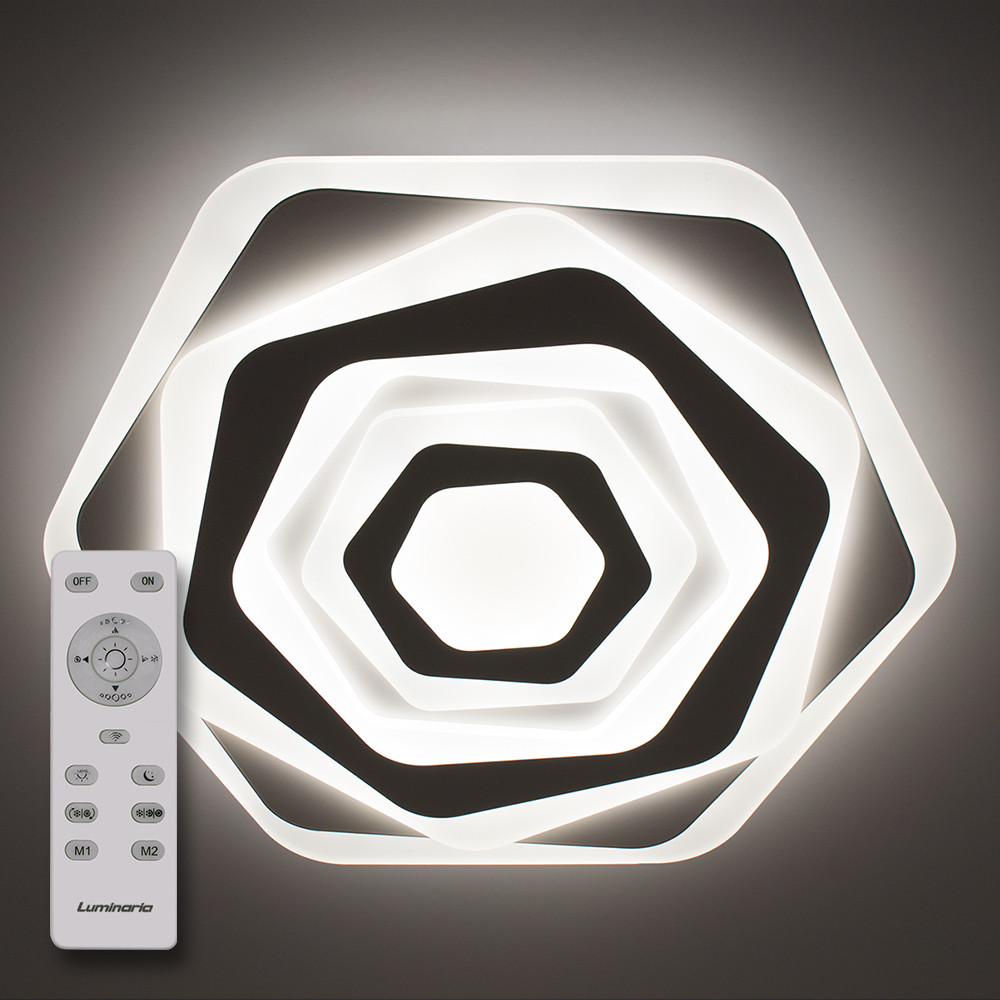 

Потолочный светодиодный светильник с пультом ДУ LUMINARIA GEOMETRIA SOTA 80W WHITE, Белый