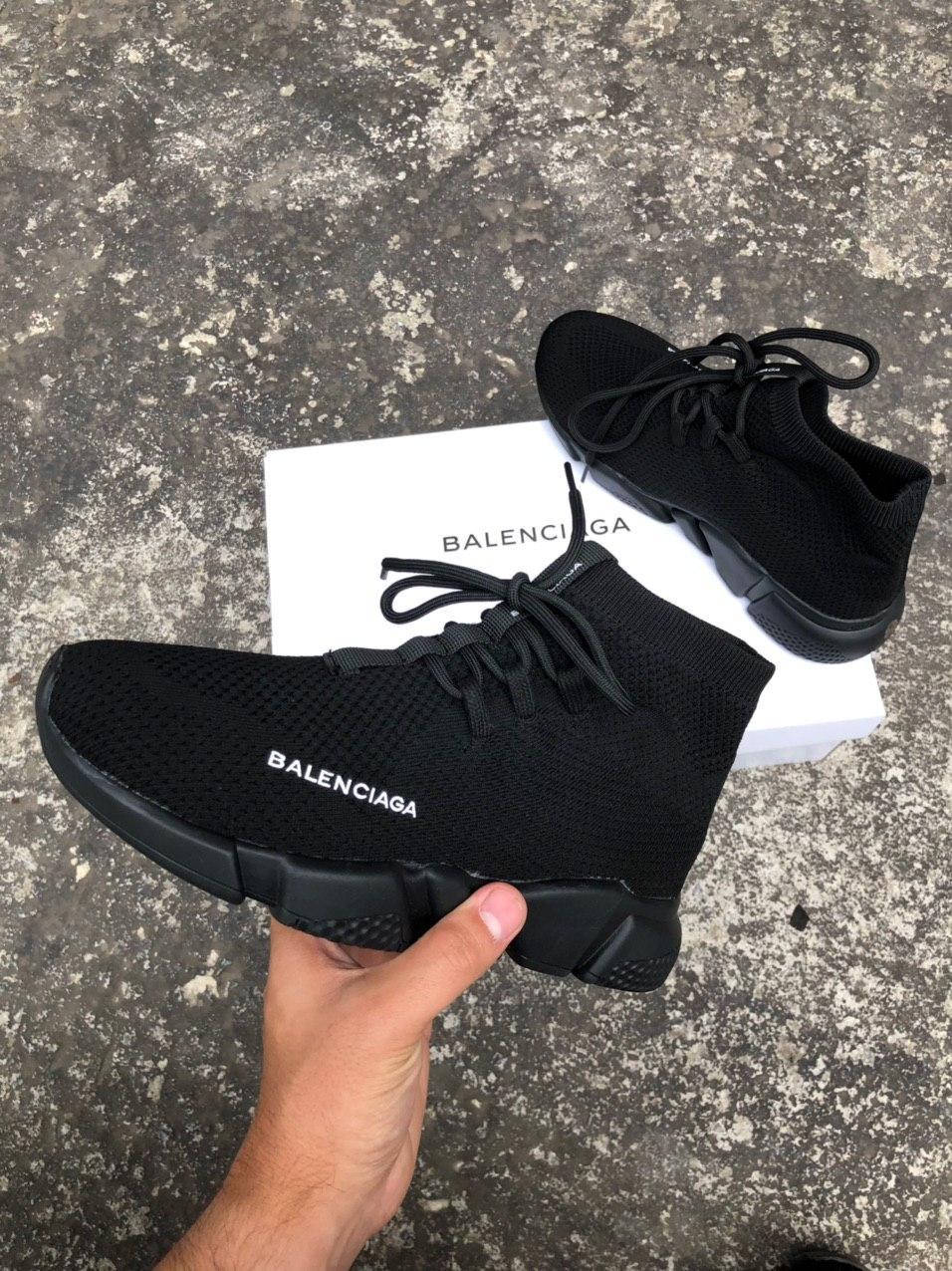 

Женские Кроссовки Balenciaga Speed Lace-Up/Баленсиага Спид Лейс АП, Black