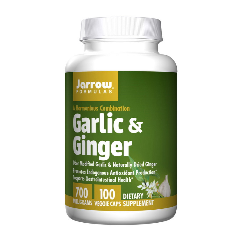 

Корень имбиря и чеснок arrow Formulas Garlic & Ginger 700 mg (100 veg caps)