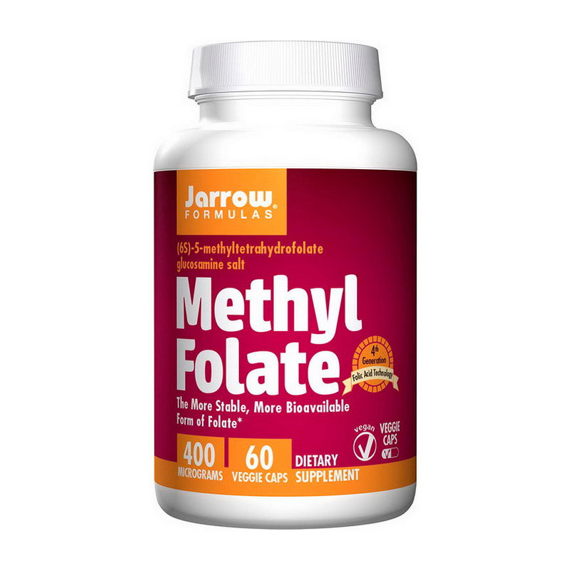 

Метил фолиевая кислота (Метилфолат) Jarrow Formulas Methyl Folate 400 mcg (60 veggie caps)