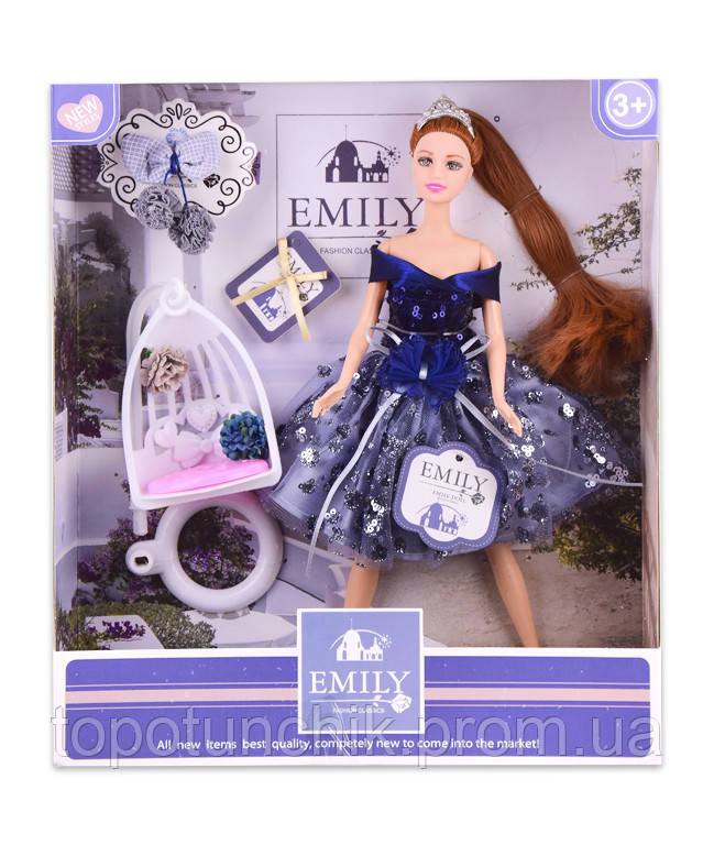 

Кукла "Emily" QJ089 (48шт/2) с аксессуарами, р-р куклы - 29 см, в кор. 28.5*6.5*32.5 см