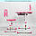 Парта детская M 4428-8 со стульчиком, регулируемая, подставка для книги, лампа, розовая, фото 3