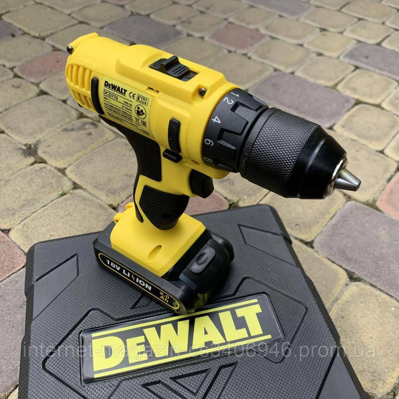 

ШУРУПОВЕРТ DEWALT DCD776 18V ПАТРОН МЕТАЛИЧЕСКИЙ Аккумуляторный шуруповерт Девольт