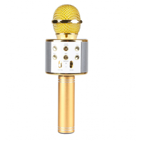 Беспроводной микрофон для караоке Wster WS858 Golden (486-01)