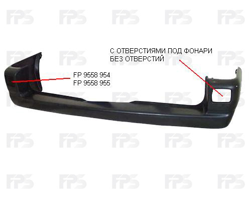 

Бампер задний на Volkswagen Transporter T4 (Фольксваген Транспортер T4) 91-03