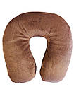 Подушка под шею Антистресс из полистерольных шариков коричневая, фото 3
