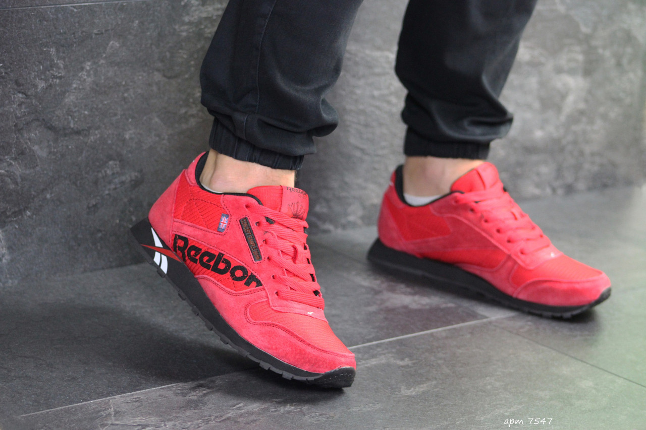 

Мужские кроссовки в стиле Reebok, красные 46(29,5 см), размеры:41,45,46