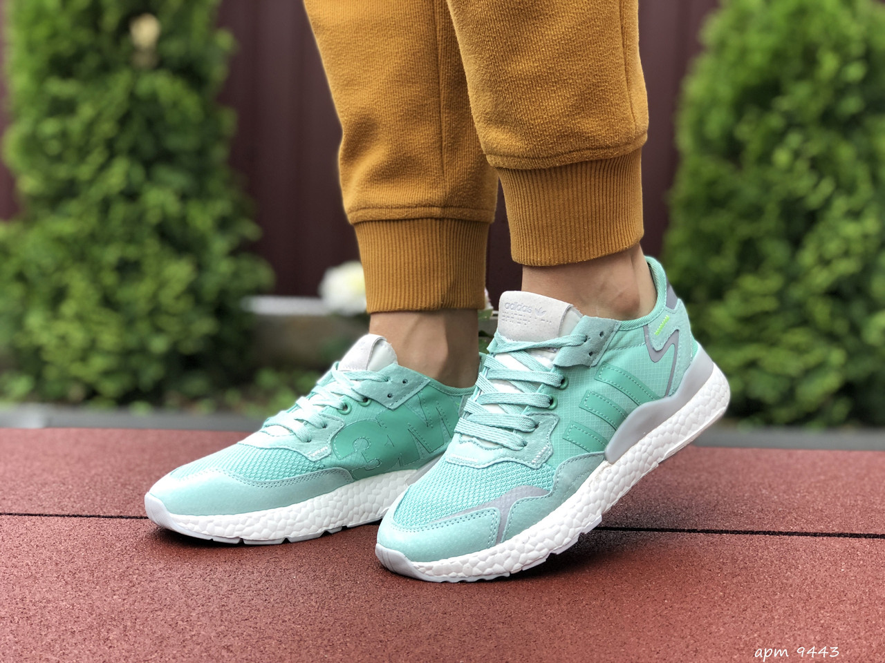 

Женские кроссовки в стиле Adidas Nite Jogger Boost 3M, сетка, замша, бирюзовый 36(23,2 см)