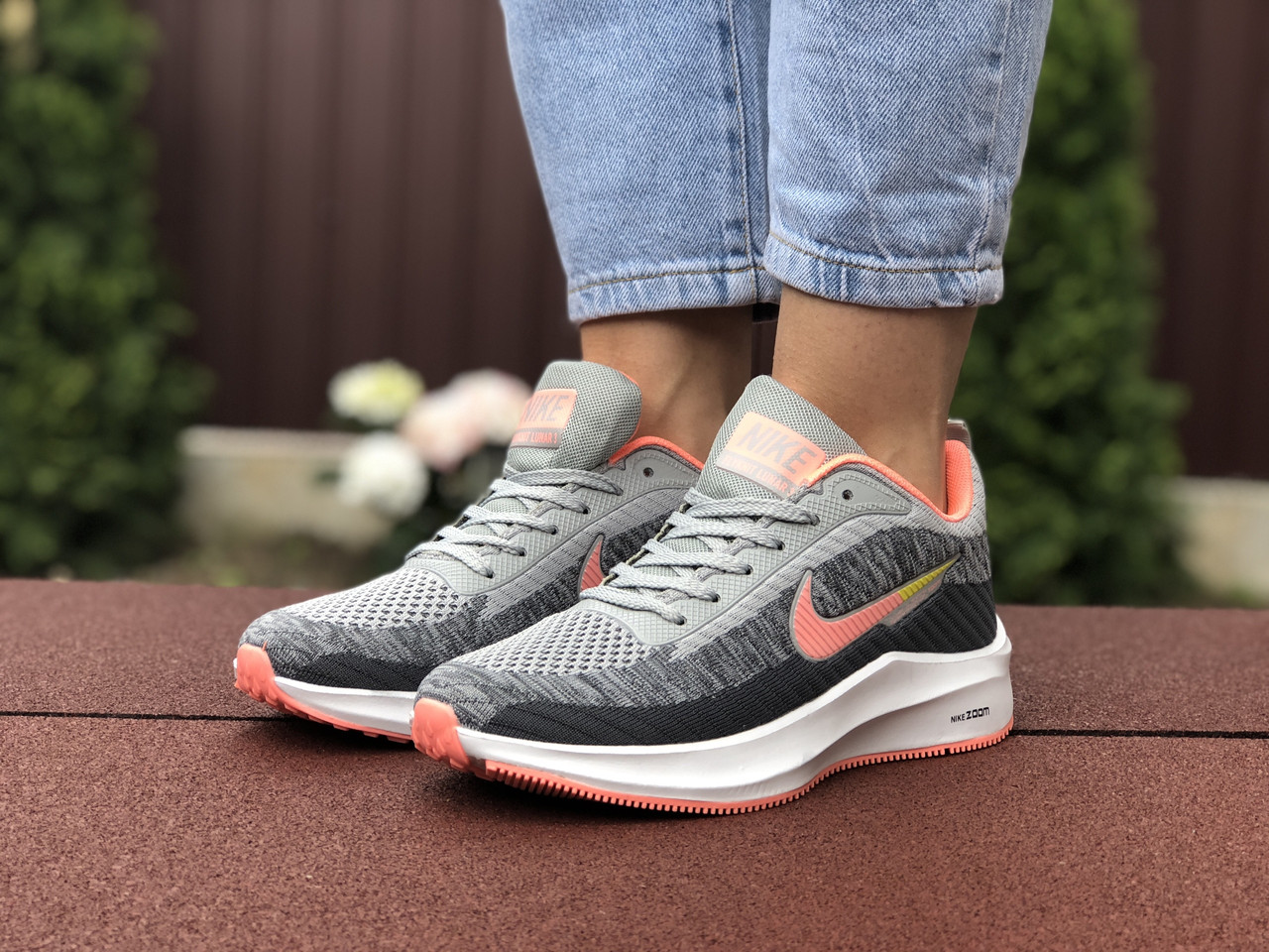 

Женские кроссовки в стиле Nike Flyknit Lunar 3, сетка, разноцветные 36(23 см), размеры:36,37,40