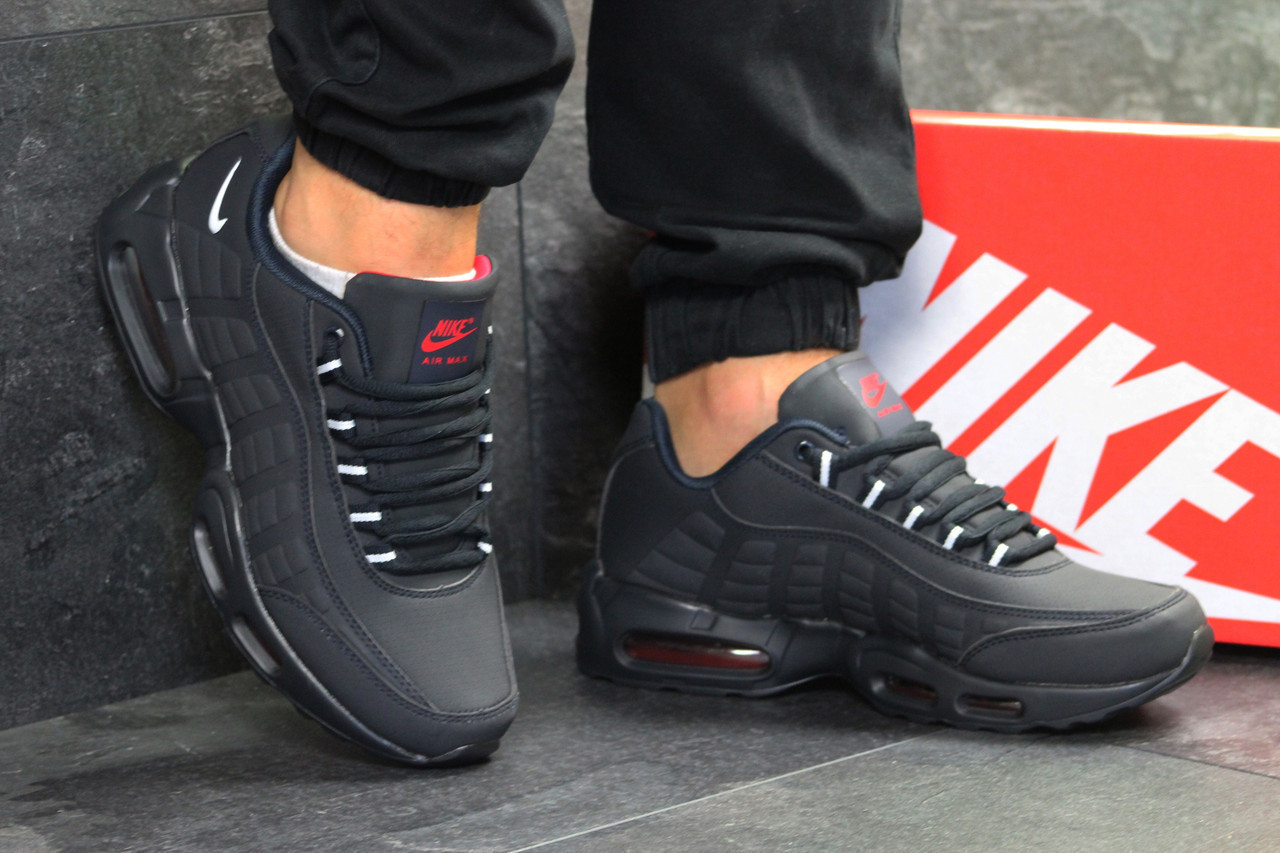 

Мужские кроссовки в стиле Nike Air Max 95, тёмно-синие 44(28 см), последний размер