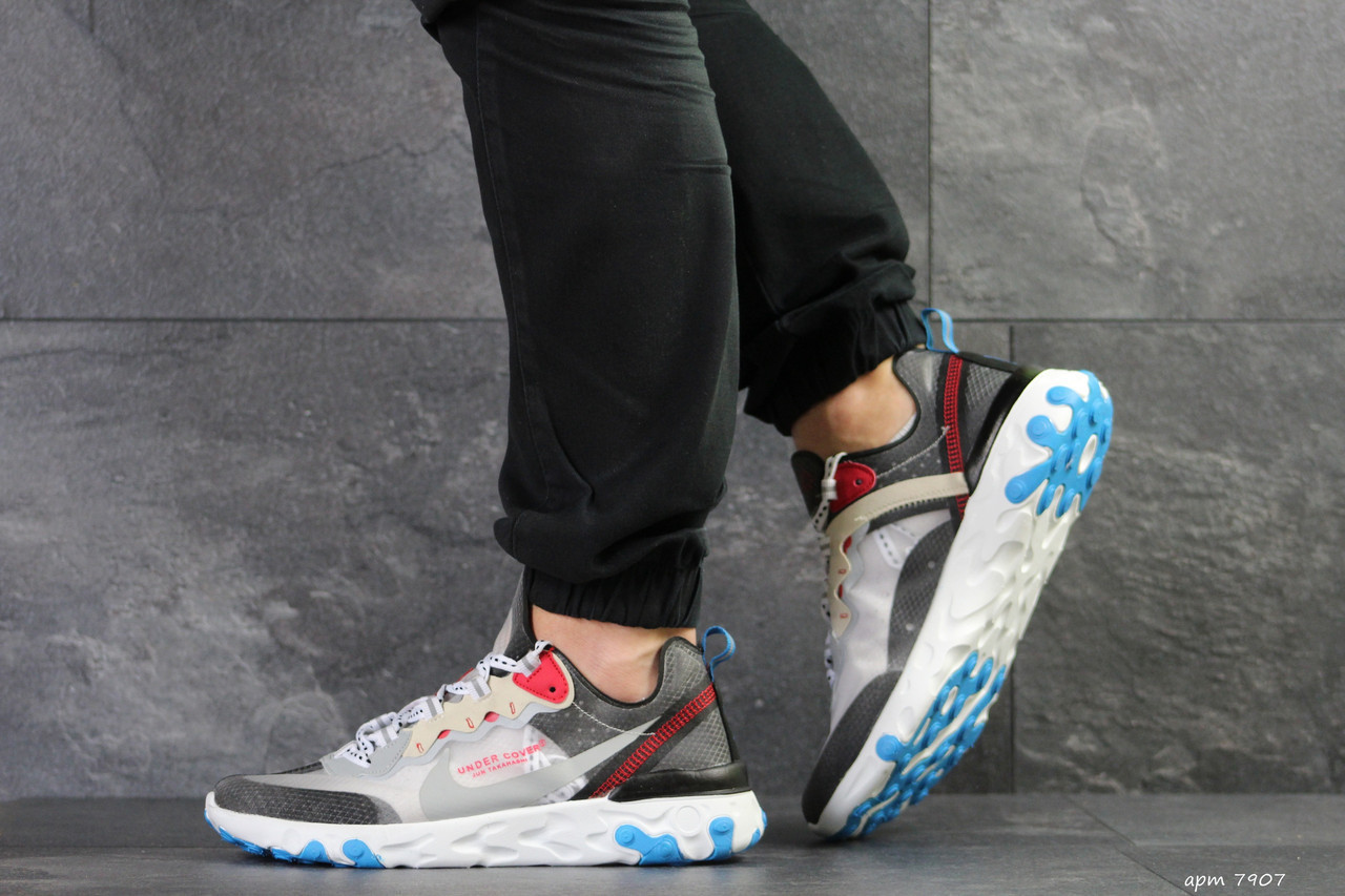 

Мужские кроссовки в стиле Nike Undercover X React Element 87, сетка, разноцветные 45(29 см), последний размер