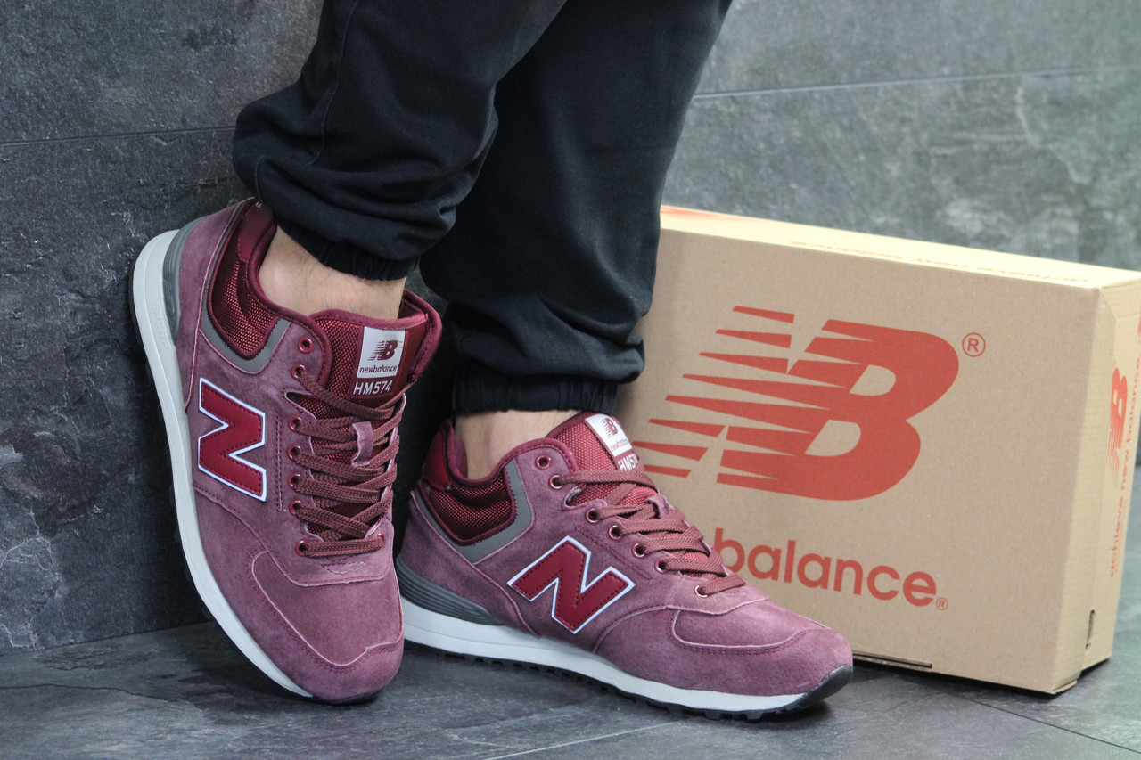 

Мужские зимние кроссовки в стиле New Balance HM 574, бордовые 41 (26,7 см), последний размер