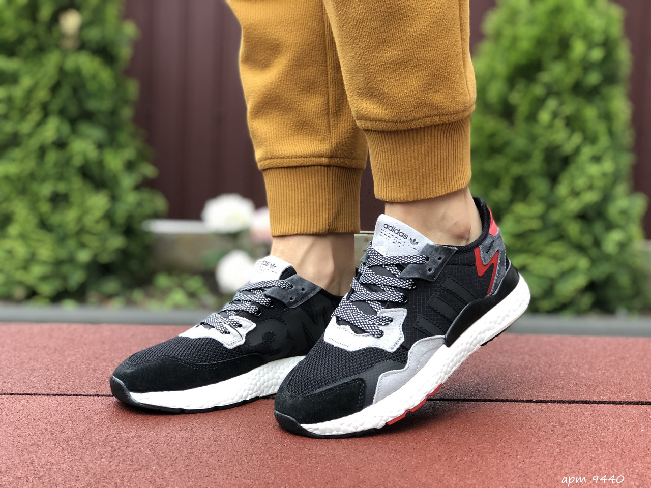 

Женские кроссовки в стиле Adidas Nite Jogger Boost 3M, сетка, замша, черные 39(25 см), размеры:36,38,39,40