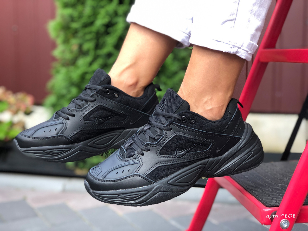 

Женские кроссовки Nike М2K Tekno, кожа, черные 38 (24 см), размеры:36,37,38