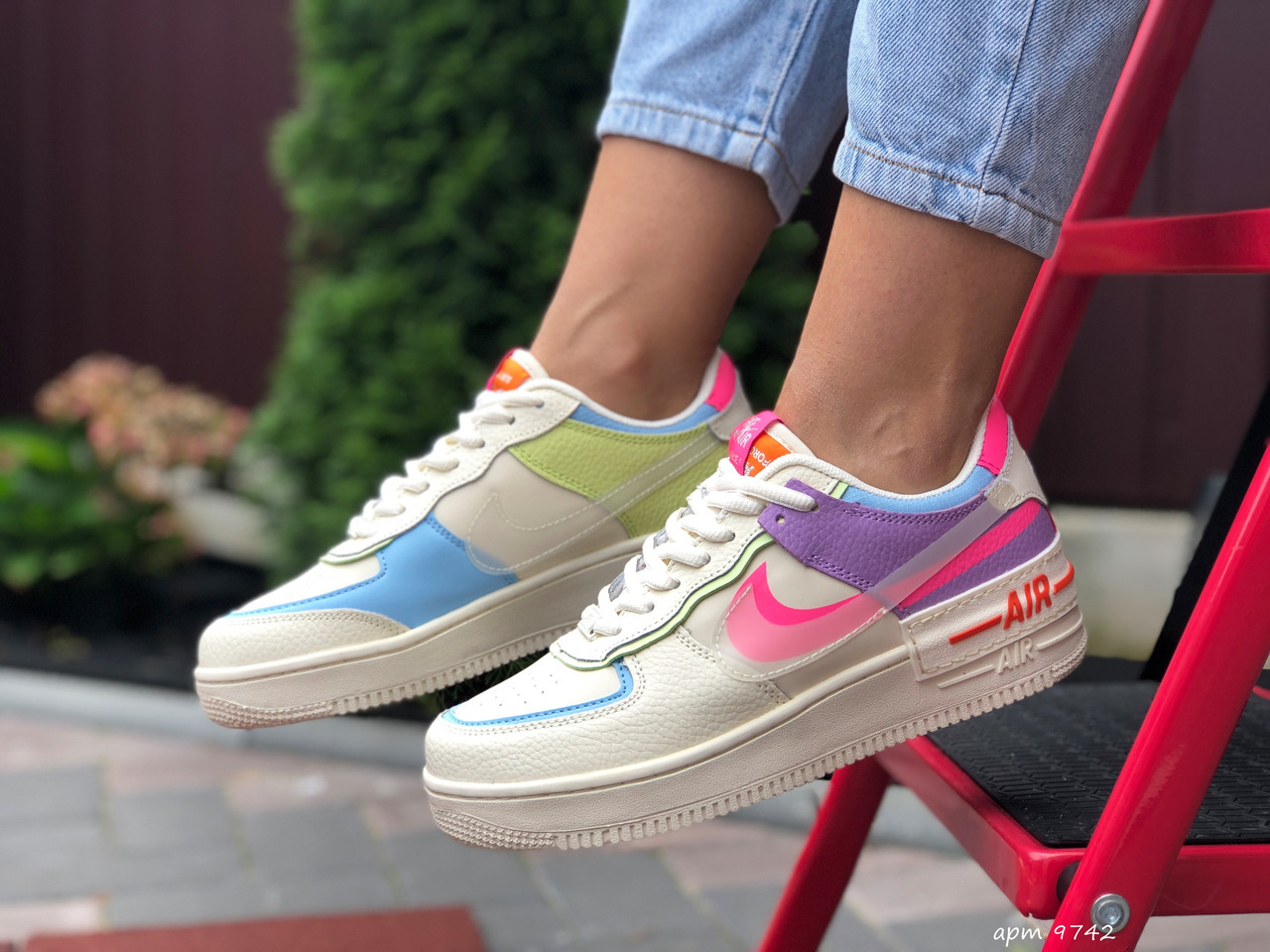 

Женские кроссовки в стиле Nike Air Force 1 Shadow, кожа, бежевые с розовым, 36 (23 см), размеры:36,37,38,39,40