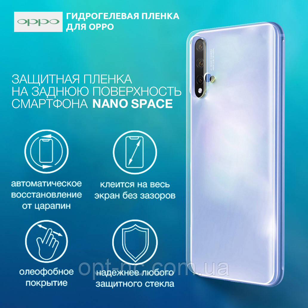 

Гидрогелевая пленка для OPPO A11X Глянцевая противоуданая на заднюю поверхность | Полиуретановая пленка