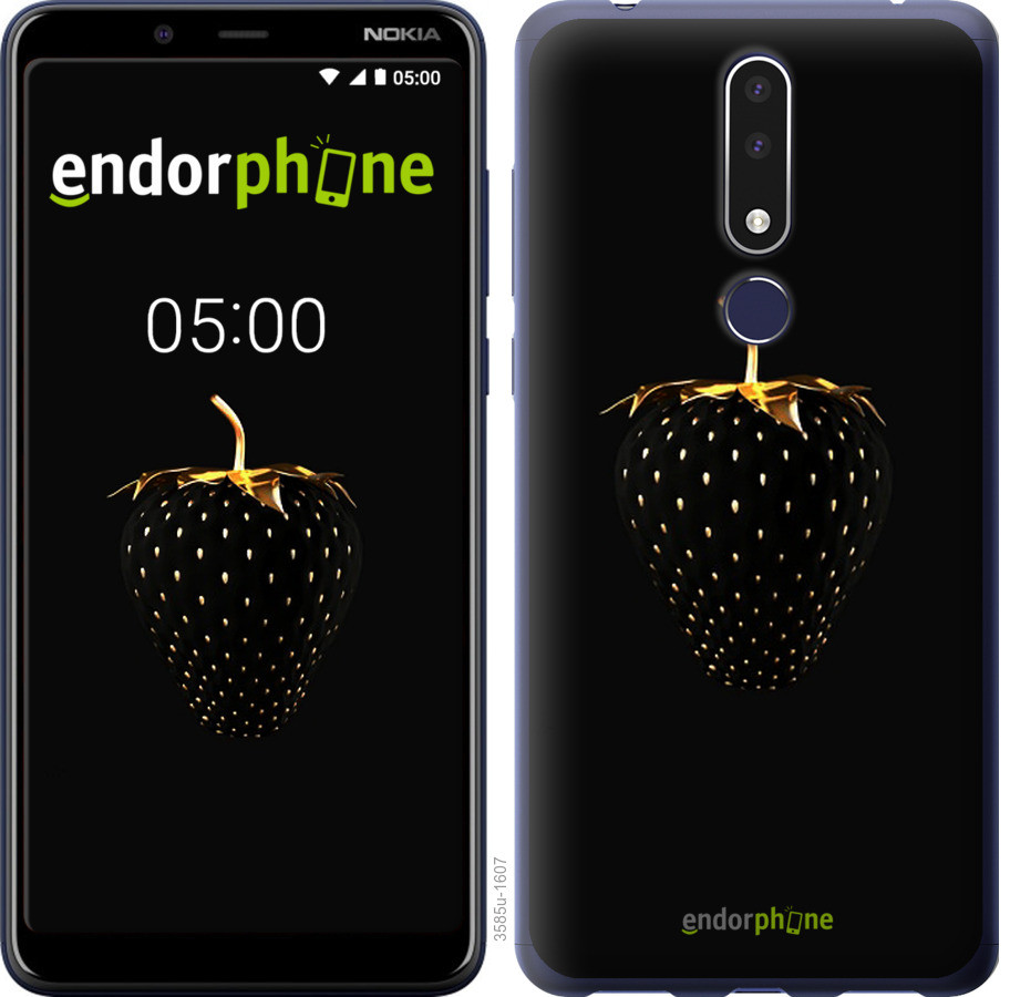 

Силиконовый чехол Endorphone на Nokia 3.1 Plus Черная клубника 3585u-1607-26985, КОД: 1390313