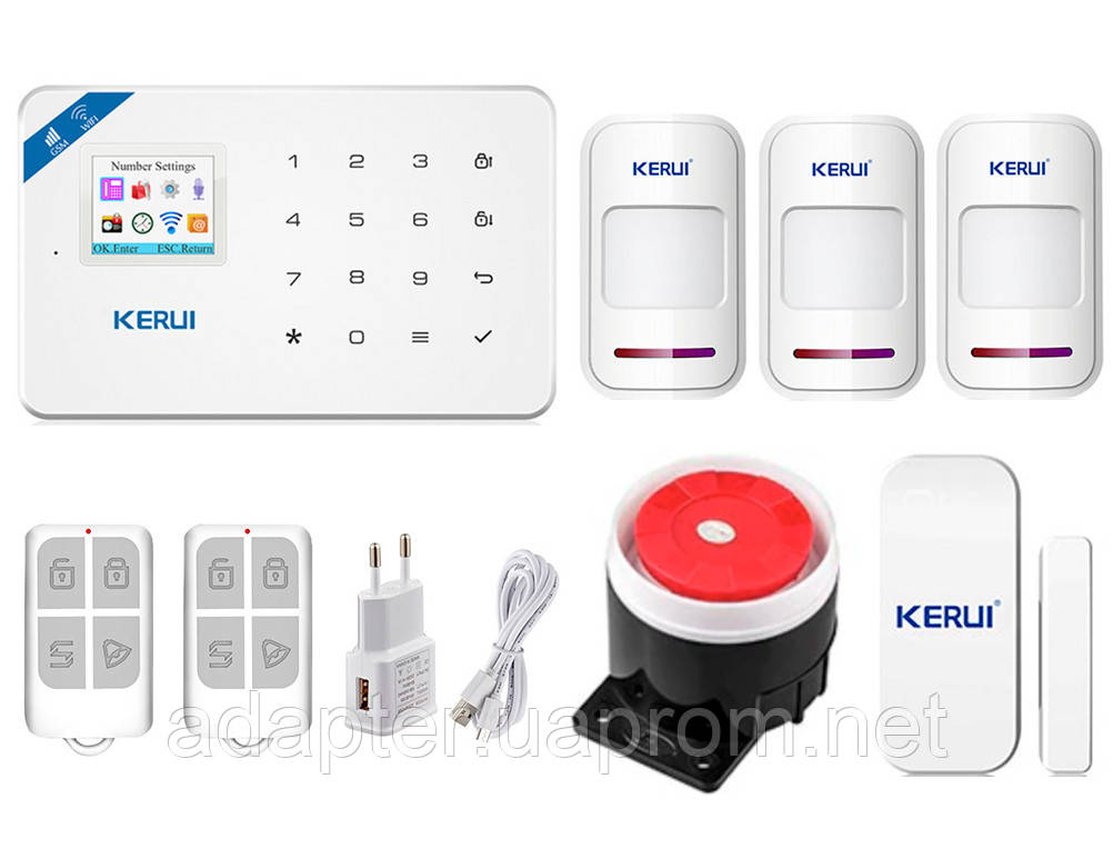 

Беспроводная сигнализация Kerui Wi-Fi W18 для 2-комнатной квартиры blank strong (DFLKSR7Y6DGH)