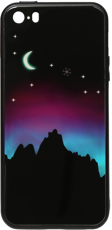 Чехол-накладка TOTO Night Light Print Glass Case для Apple iPhone SE/5s/5 Young Moon (F_96156)