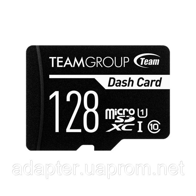 

Карта памяти MicroSDXC 128GB UHS-I Class 10 Team Dash Card + SD-adapter (TDUSDX128GUHS03)