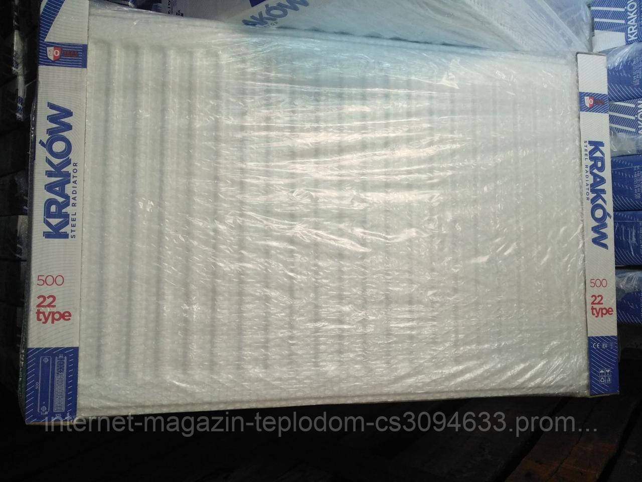 

Стальной радиатор Krakow Польша 500*2000 22 тип боковое подключение, Белый