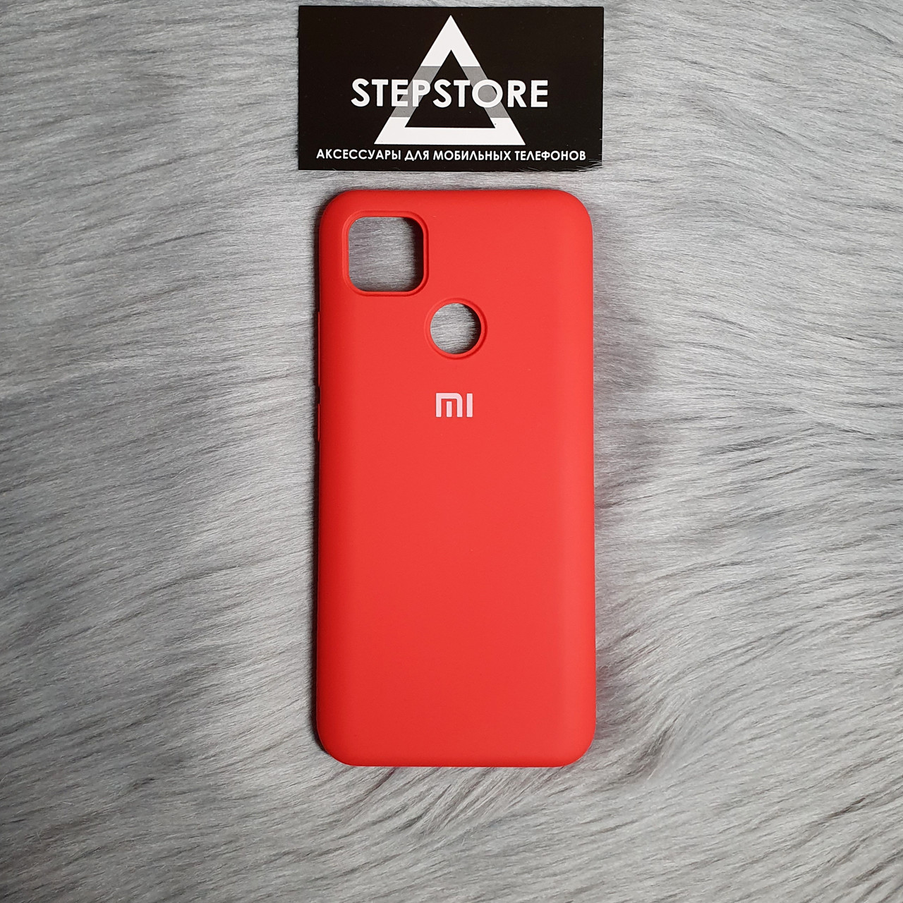 

Чехол Silicone case Cover Xiaomi Redmi 9C с микрофиброй противоударный силикон бампер накладка Красный