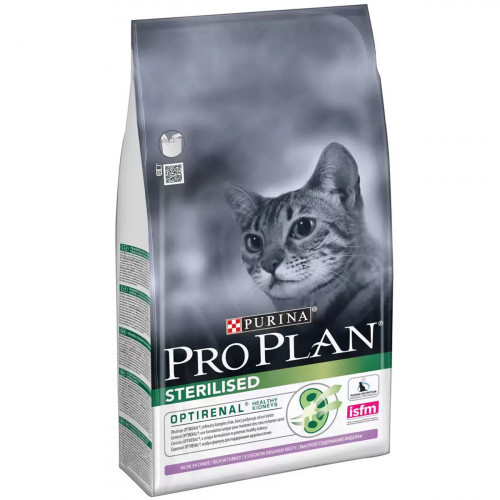 

Сухой корм Purina Pro Plan Cat Sterilised Adult Turkey для стерилизованных кошек, с индейкой, 10 кг