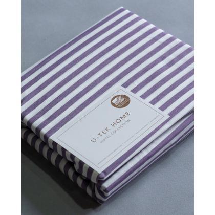 

Набор Простынь натяжная 160/190 см + Наволочка 50/70 см - 2 шт Cotton Stripe Plum 30