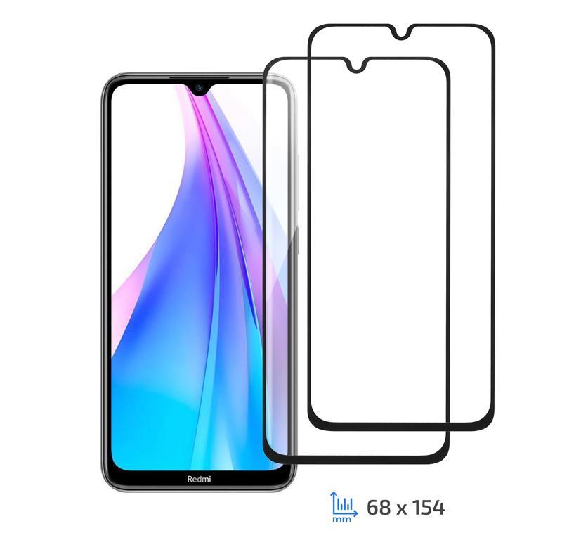 

Комплект 2 в 1 захисне скло 2E для Xiaomi Redmi Note 8T, 2.5D FCFG, black border