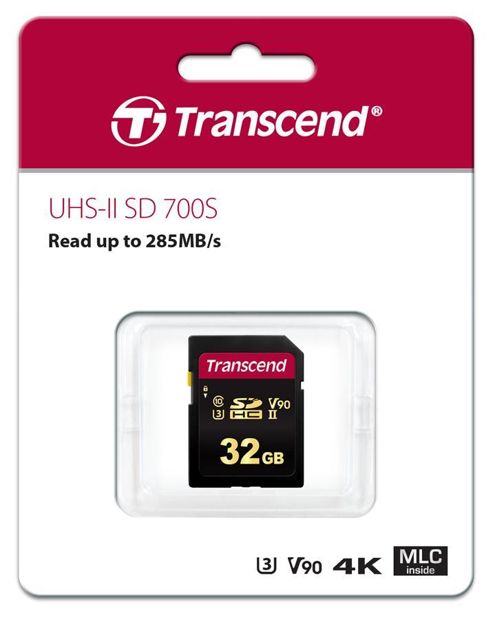 

Карта пам'ятi Transcend 32GB SDHC C10 UHS-II U3 R285/W180MB/s 4K