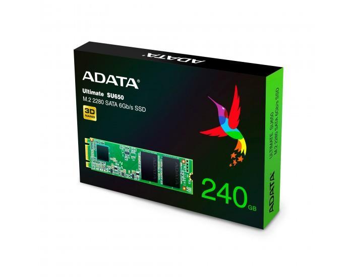 

Твердотільний накопичувач SSD M.2 ADATA 240GB SU650 SATA 2280 3D TLC