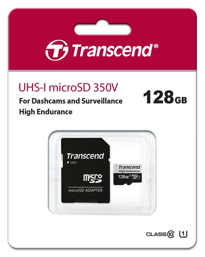 

Карта памяті Transcend 128GB microSDXC C10 UHS-I U1 High Endurance (170TB)