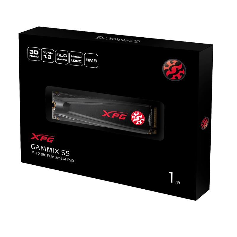 

Твердотільний накопичувач SSD M.2 ADATA 1TB XPG GAMMIX S5 NVMe PCIe 3.0 x4 2280 3D TLC