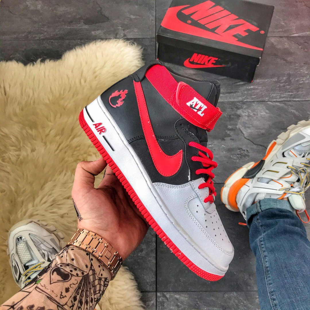 

Nike Air Force High Black Red (Черный Красный)