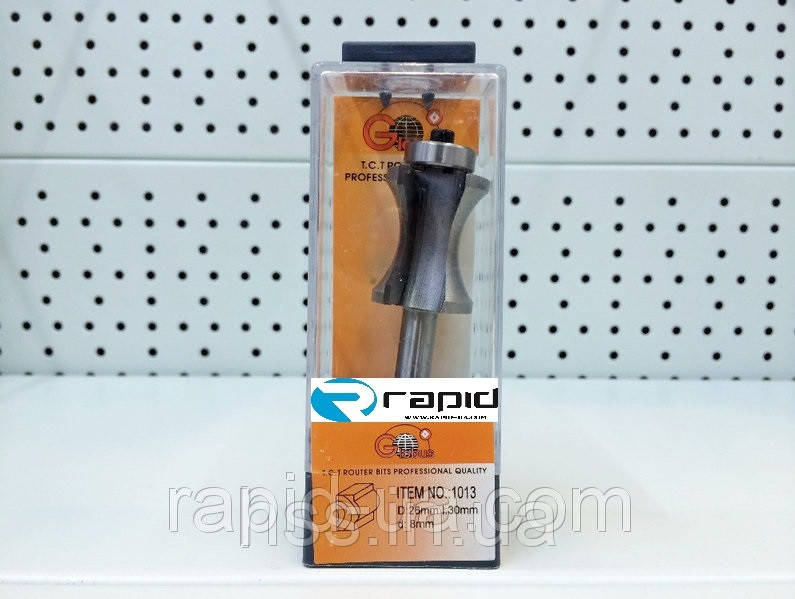 

Фреза ГЛОБУС 1013 D26 d8 h30 R16 кромочная фигурная
