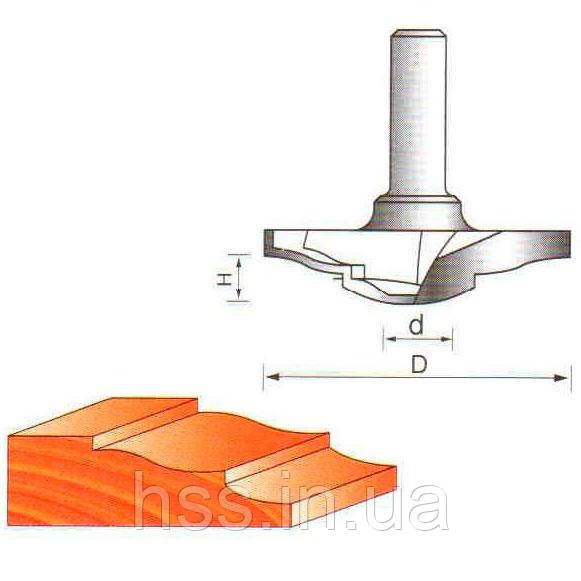 

Фреза ГЛОБУС 2416 d12 D60 d12 h11 R24 Фигирейная горизонтальная