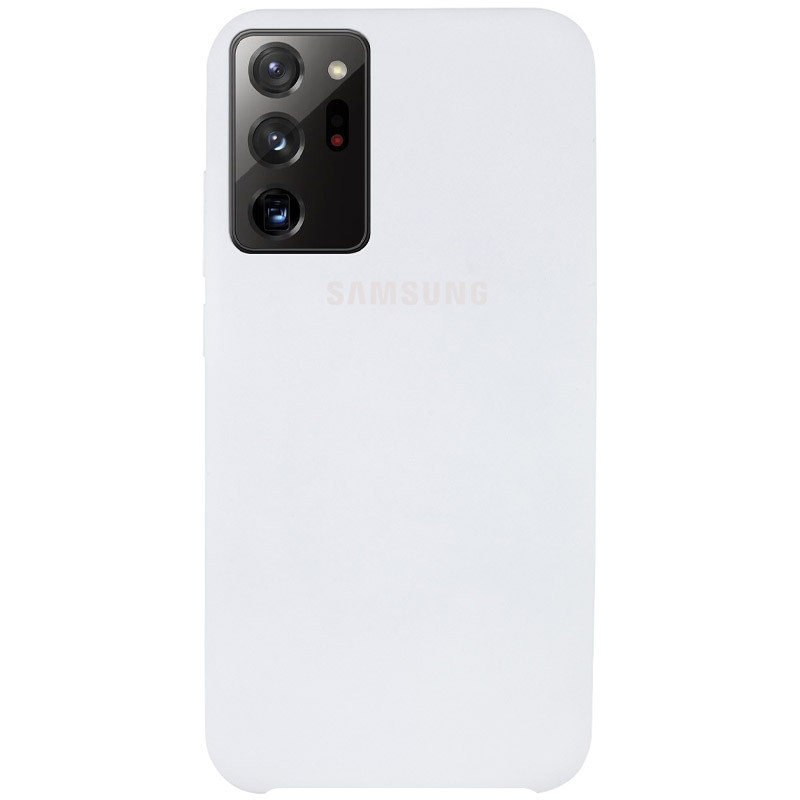 

Чехол силиконовый защитный Silicone Cover (AAA) для Samsung Galaxy Note 20 Ultra Белый / White