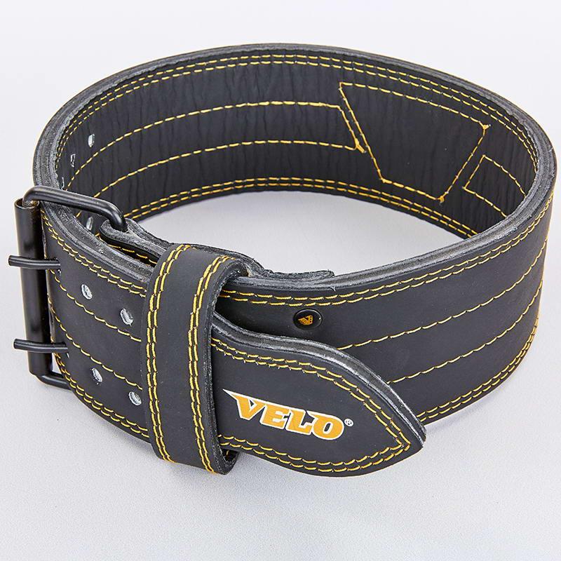

Пояс для пауэрлифтинга кожаный VELO с пряжкой черный