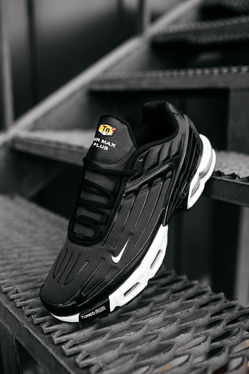 

Мужские кроссовки Nike Air Max Plus 3 Black/White / Найк Аир Макс ТН Плюс 3 Черные Белые 44, Черный