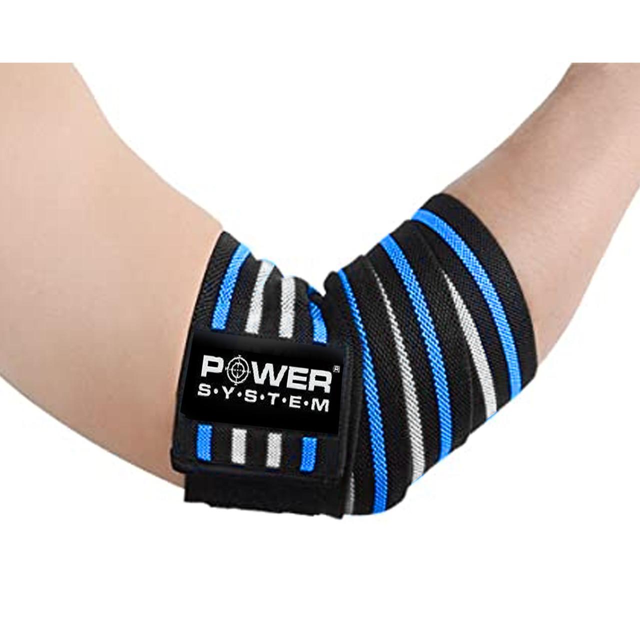 

Локтевые бинты на Power System Elbow Wraps черно-синие