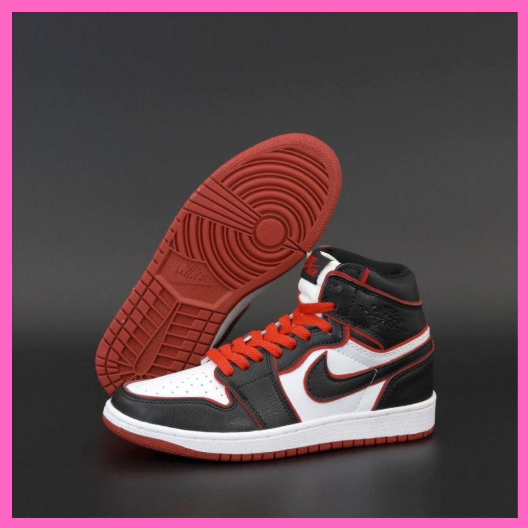 

Женские кроссовки Nike Air Jordan 1 Retro High Black White Red (Красный Белый Черный) 39