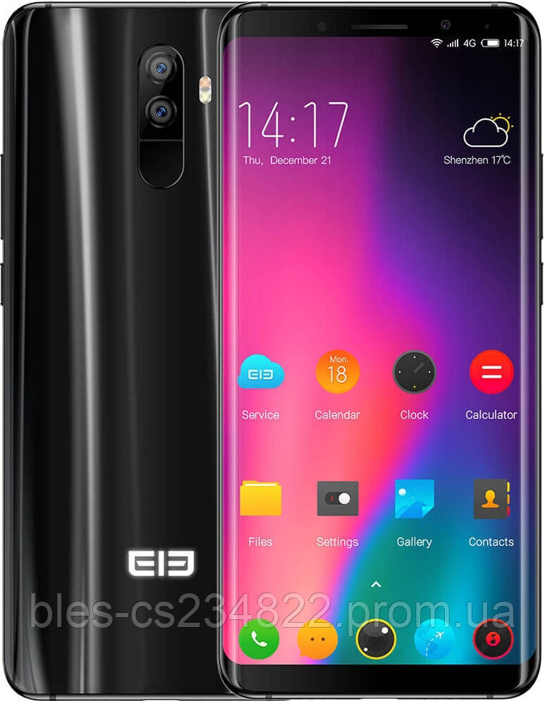 

Смартфон черный тонкий с функцией нфц и хорошей камерой на 2 sim Elephone U3H 8/256Gb black
