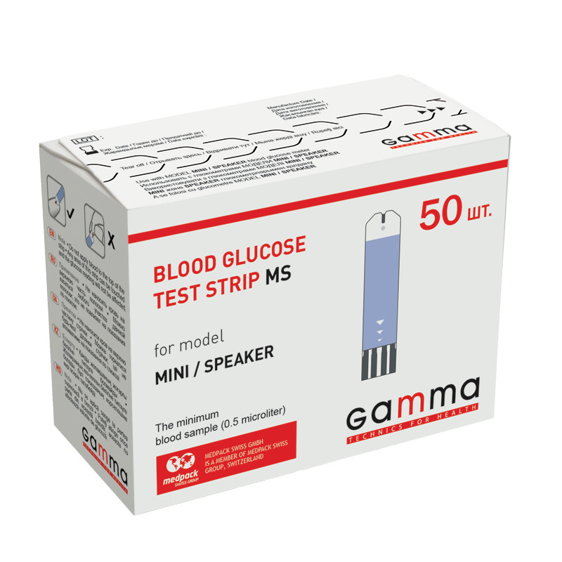 

Тест-полоски Гамма МС (Gamma Mini, Gamma Speaker) 50 шт.