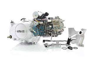 Двигатель 125 куб DELTA , ALFA , ACTIVE -125см3 ( механика) алюминиевый цилиндр Альфа люкс, фото 3